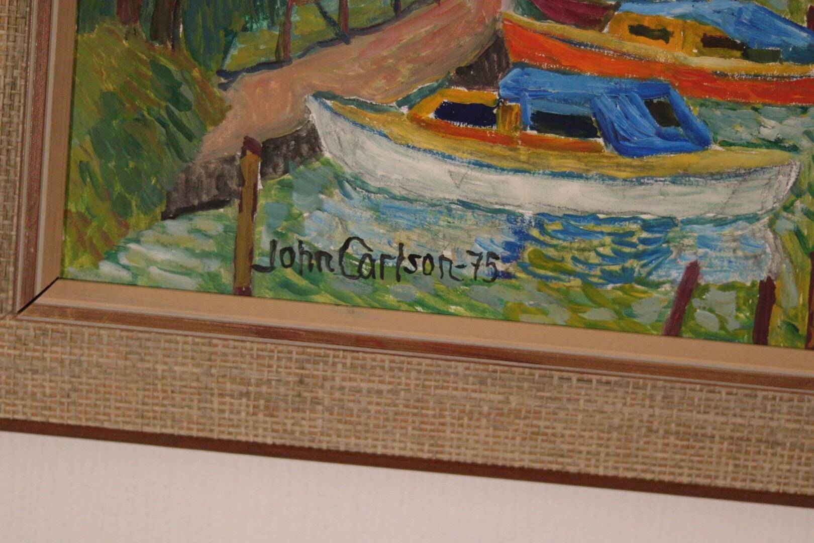 Original Swedish Oil on Panel – “Motif from Sundbyberg” by John Carlson