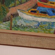 Original Swedish Oil on Panel – “Motif from Sundbyberg” by John Carlson