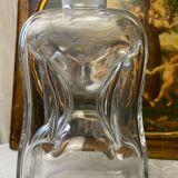 Antique engraved pinched crystal decanter