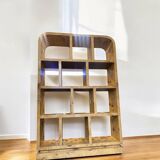 Bibliothèque Art déco en loupe d’orme & bois de hêtre fabrication artisanal