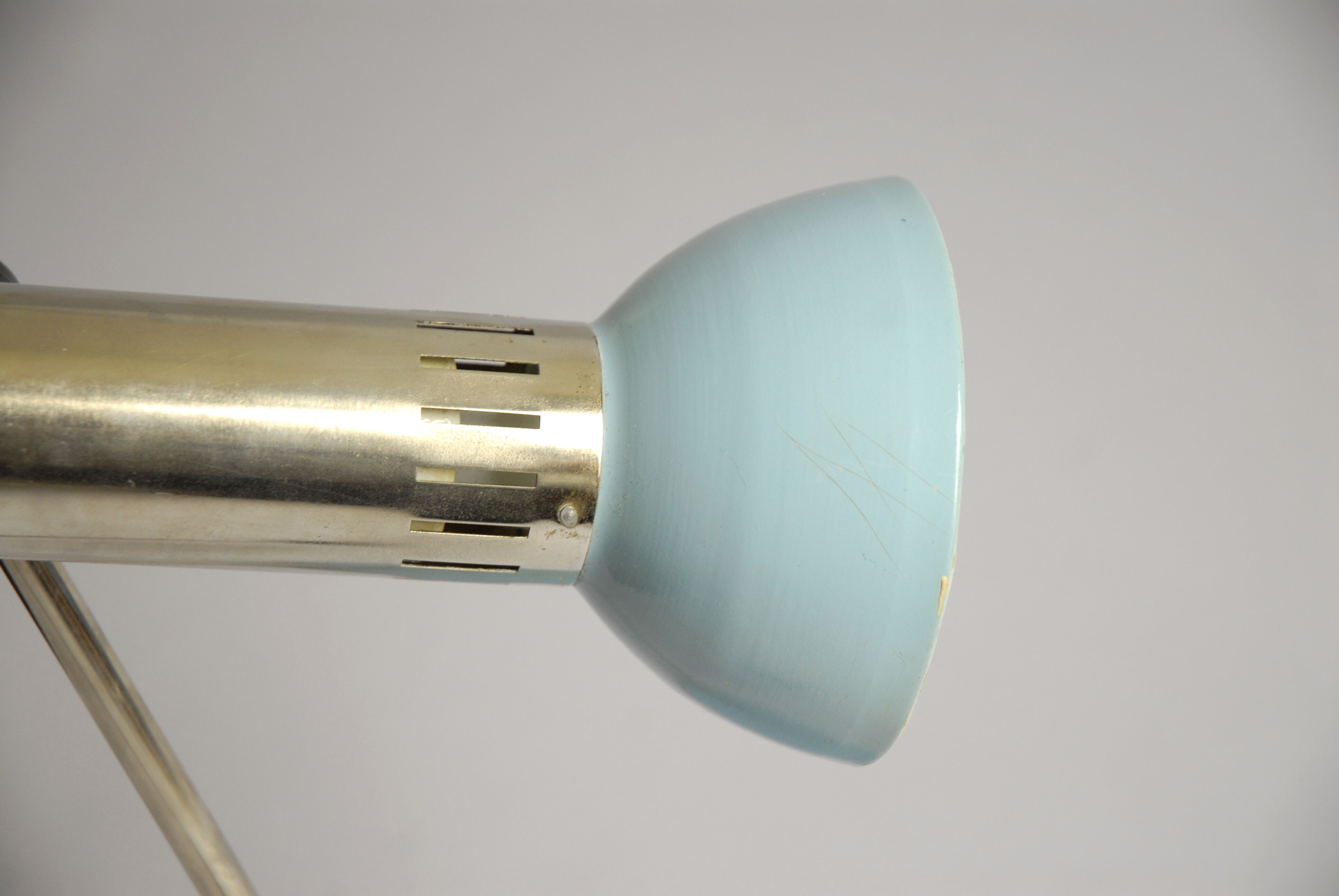 Table lamp design blue sky and chrome hinged 60s