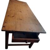 Red Fir Farm Table - Size 200cm - Side Drawer