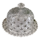 Cloche à patisserie, fromage en verre ciselé