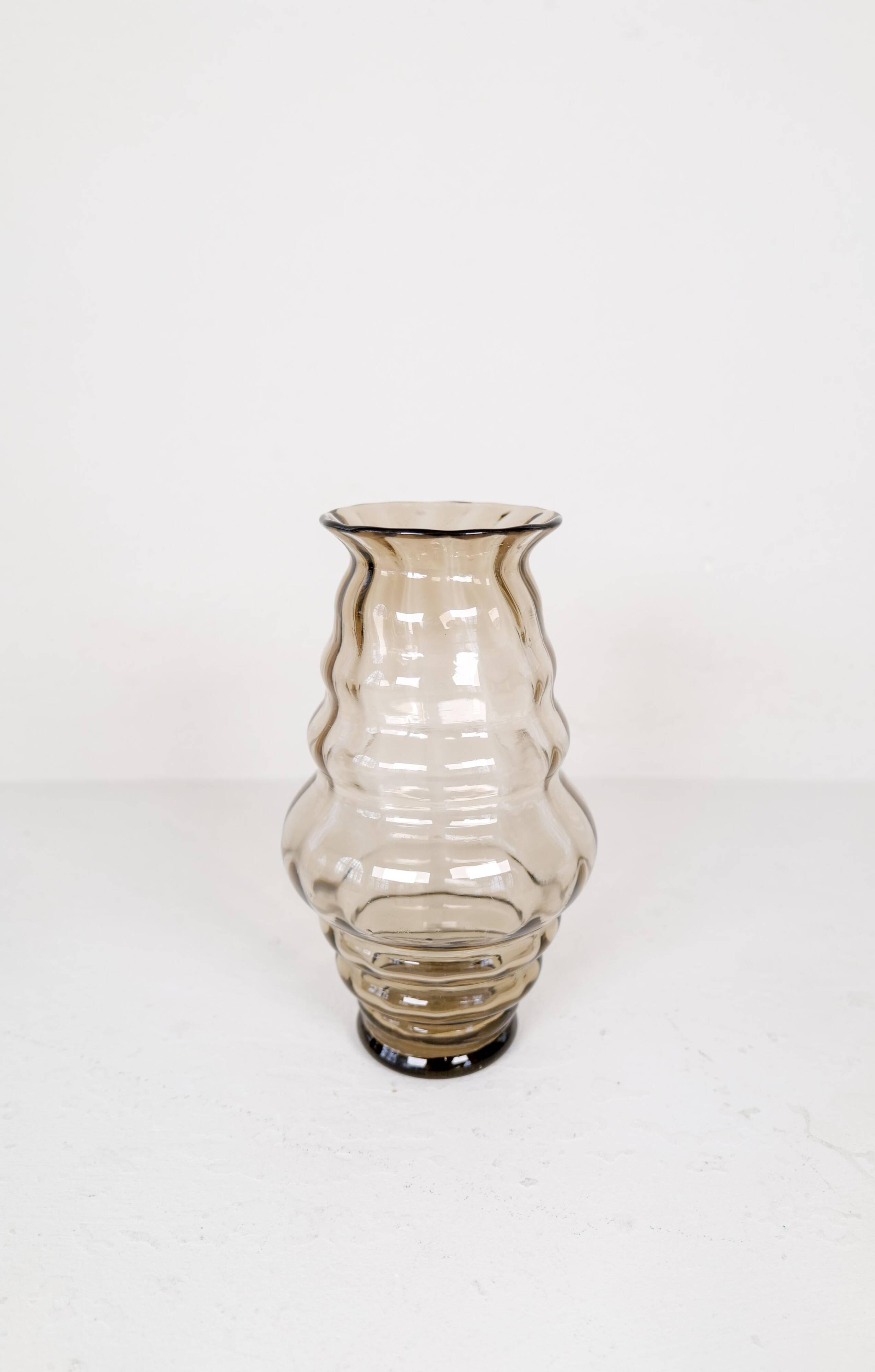 Art Deco Ensemble / Swedish Grace of 4 Glass Containers by Simon Gate Orrefors Sweden 1920s