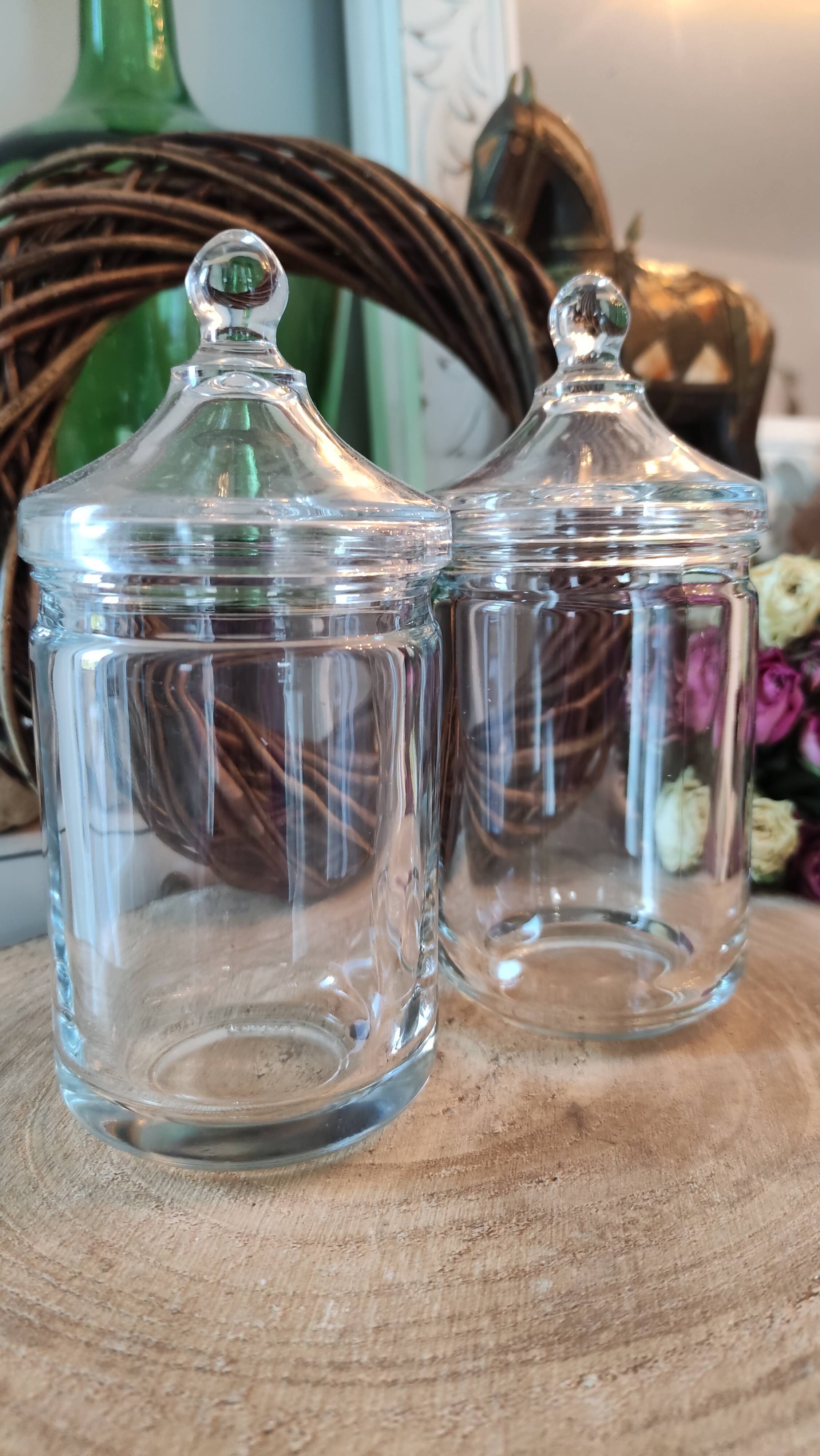 Pair of old pots of opothicaires