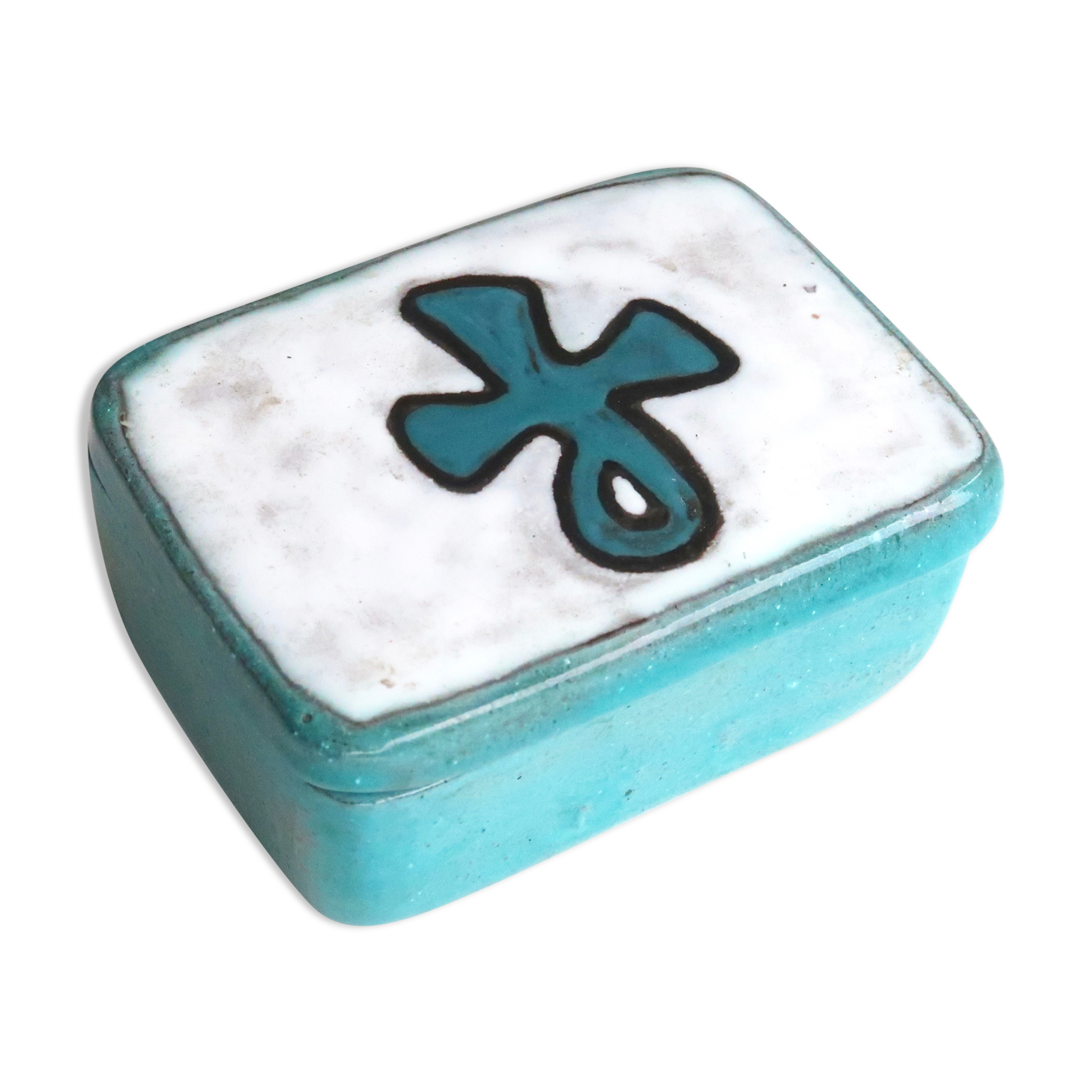 Ceramic box by Yvette Manoy, Namur, 60s