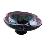 Flamed enamelled ceramic candle holder