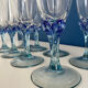 Set of 8 champagne flutes blue luminarc