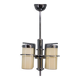 Restored Bauhaus/Art Deco chrome & glass chandelier, Czechoslovakia, 1930s