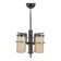 Restored Bauhaus/Art Deco chrome & glass chandelier, Czechoslovakia, 1930s