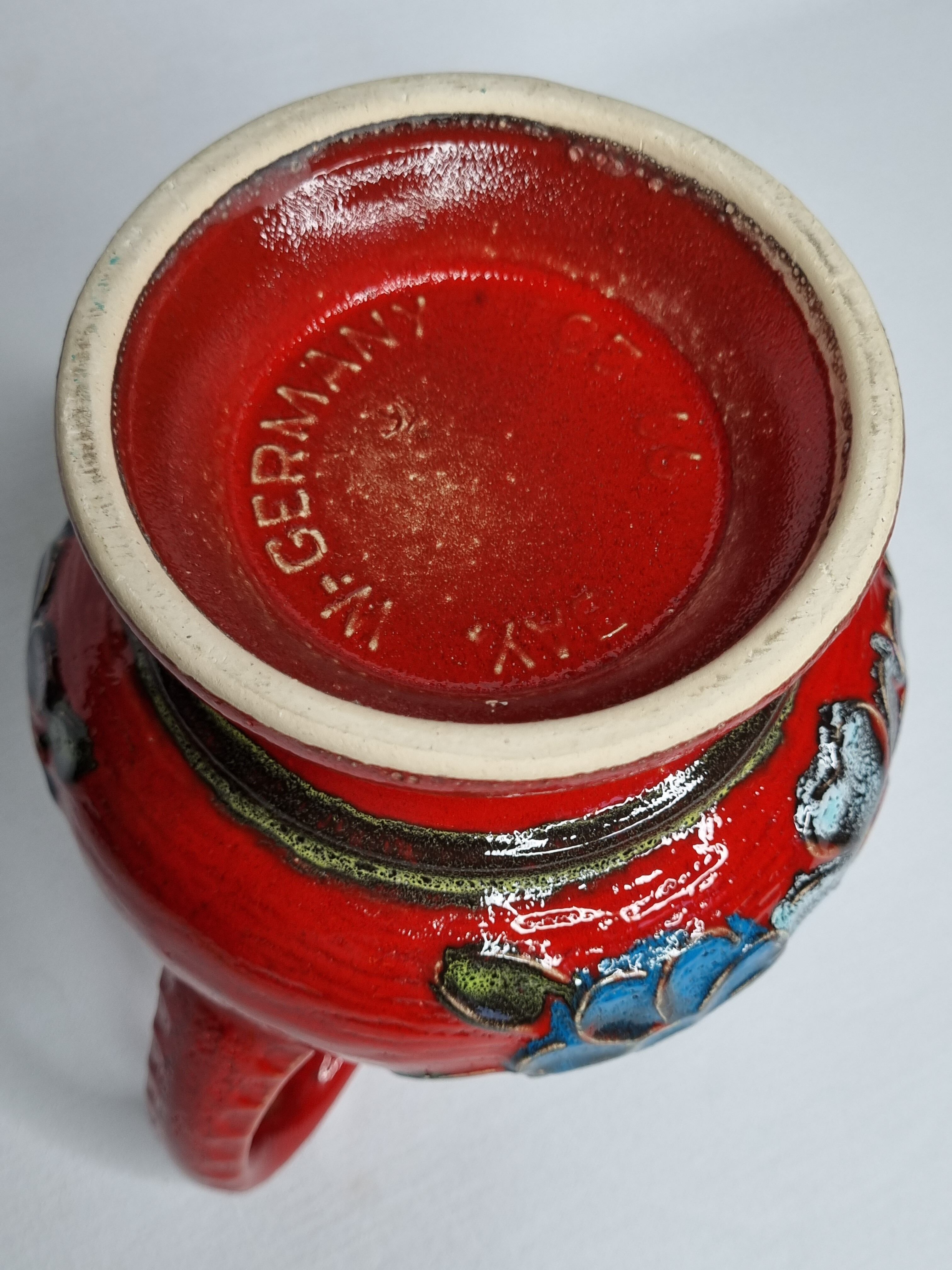 Vintage vase Bay Keramik (West Germany), décor "Napoli", 20 cm