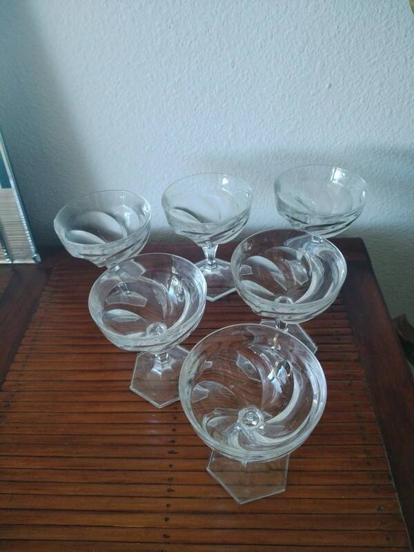 Crystal champagne glasses