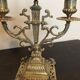 Pair of candelabras or 3-branched chandeliers in gilded bronze late 19th