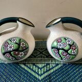 Pair of art deco pitchers