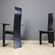Set of 10 belgian high back dining chairs, 1980s