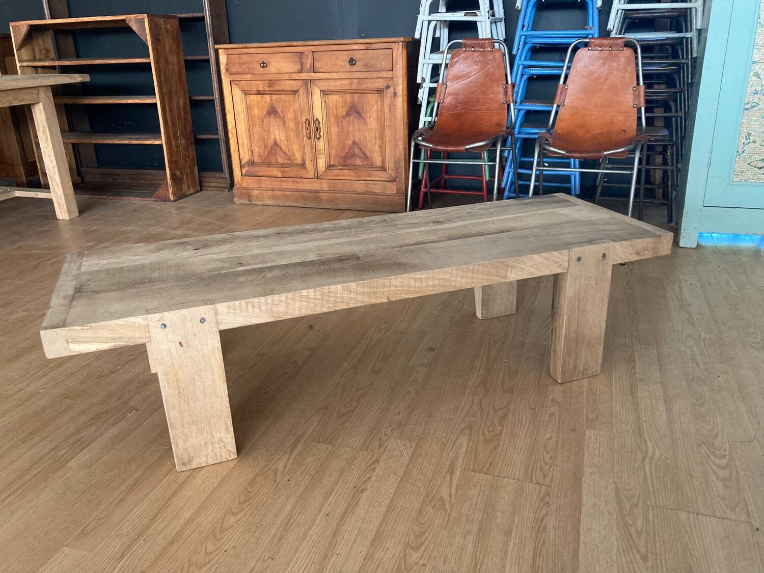 Solid oak coffee table