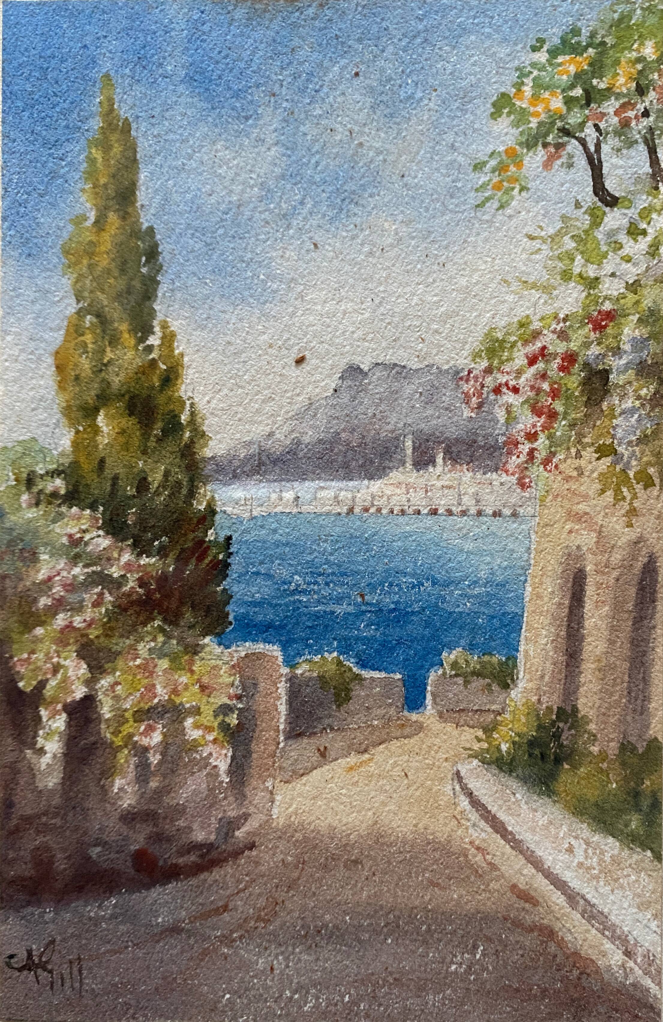 Paintings during watercolors around 1911 signed Views of Marseille