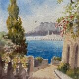 Paintings during watercolors around 1911 signed Views of Marseille