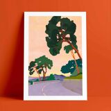 The heights of Nice - Art print (A3)