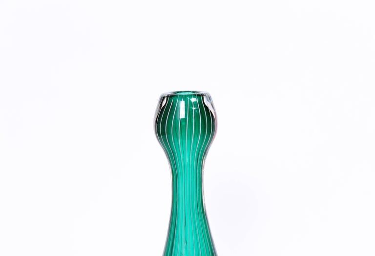 Swedish glass mid-century vase 1950s