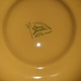 Set of 9 vintage earthenware compartment plates from Longchamp