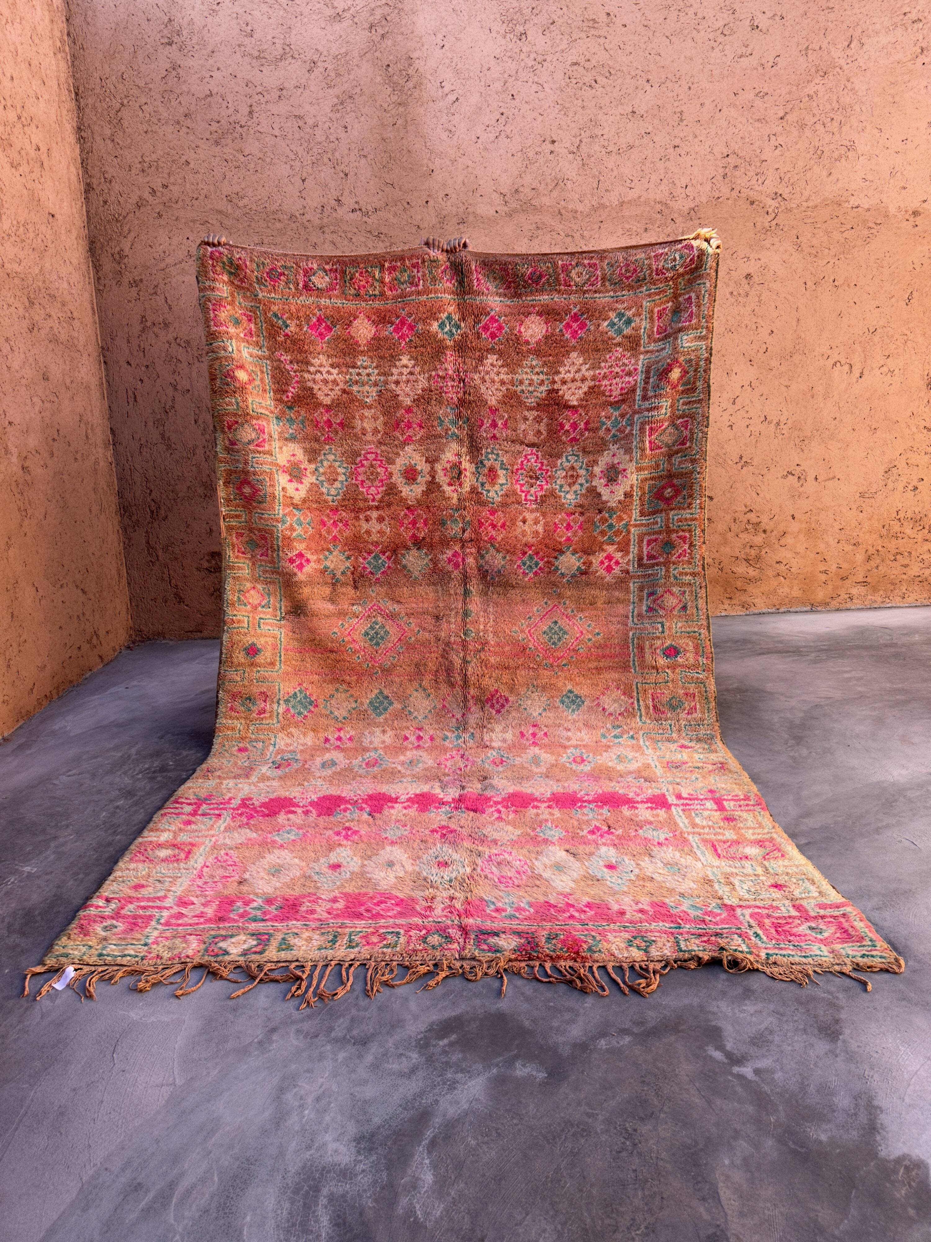 Tapis Marocain Boujad coloré - 328 x 191 cm