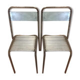 Pair of metal chairs