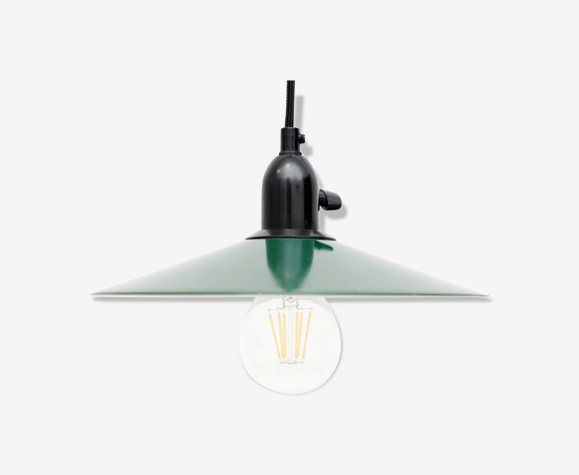 Lampe suspendue verte danoise années 50