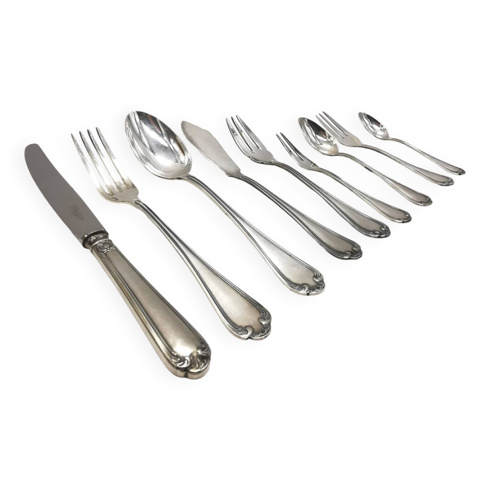 Deetjen 109 Piece Silverware Set Silver Metal Cutlery Set for 12 People