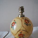 Old lamp foot ball to pose / table / bedside / side glass – floral print