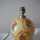 Pied de lampe boule à poser de table de chevet d’appoint en verre – impression florale e