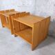 Pair of vintage pine bedside tables 70s 80s