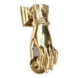 Brass hand-shaped door knocker, 1950s