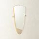 Elegant wall mirror from the 1950s with brass frame