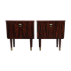 Paire de tables de chevet en placage de palissandre vintage