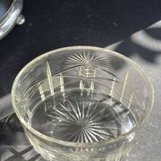 Biscuitier cristal taillé et métal argenté F. W. Quist (1831-1903)