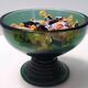 Hand Blown Green Glass Centerpiece / Bowl, Made in Empoli, Italy