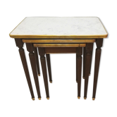 Pull-out tables on marble