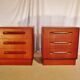 Pair of Scandinavian teak bedside tables G plan