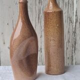 Two bottles glazed terracotta sculpture