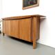 Enfilade galbée Maison Regain en orme massif, 1970