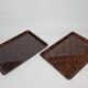Two serving trays in vintage Japanese lacquer, "Kara-nuri"