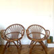 Pair of rattan armchairs