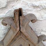 Wooden pediment from a church