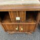 Pair of antique oak bedside tables - Art Deco style with tops
