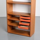 Wooden library by Pierre Guariche for Negroni, La Plagne, 1960s