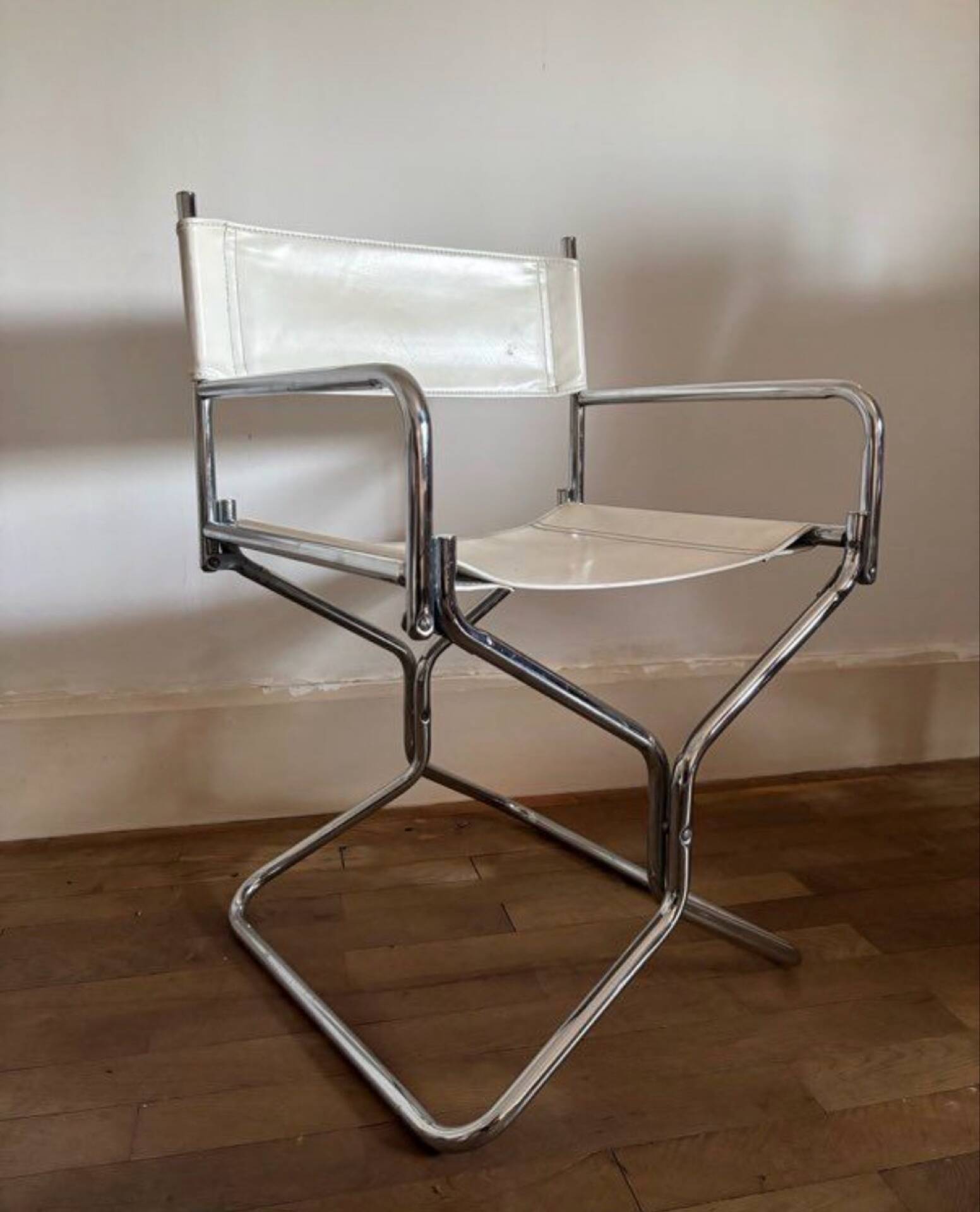 Mid-century director's chair Lafuma vintage chair from the 70s.