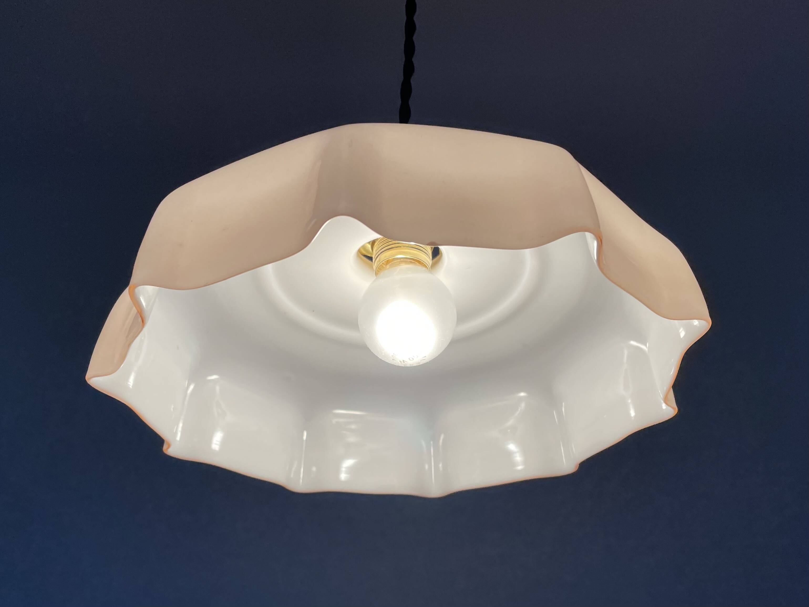 Old pink opaline pendant light