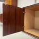 Large colorful wall unit in luxury wood