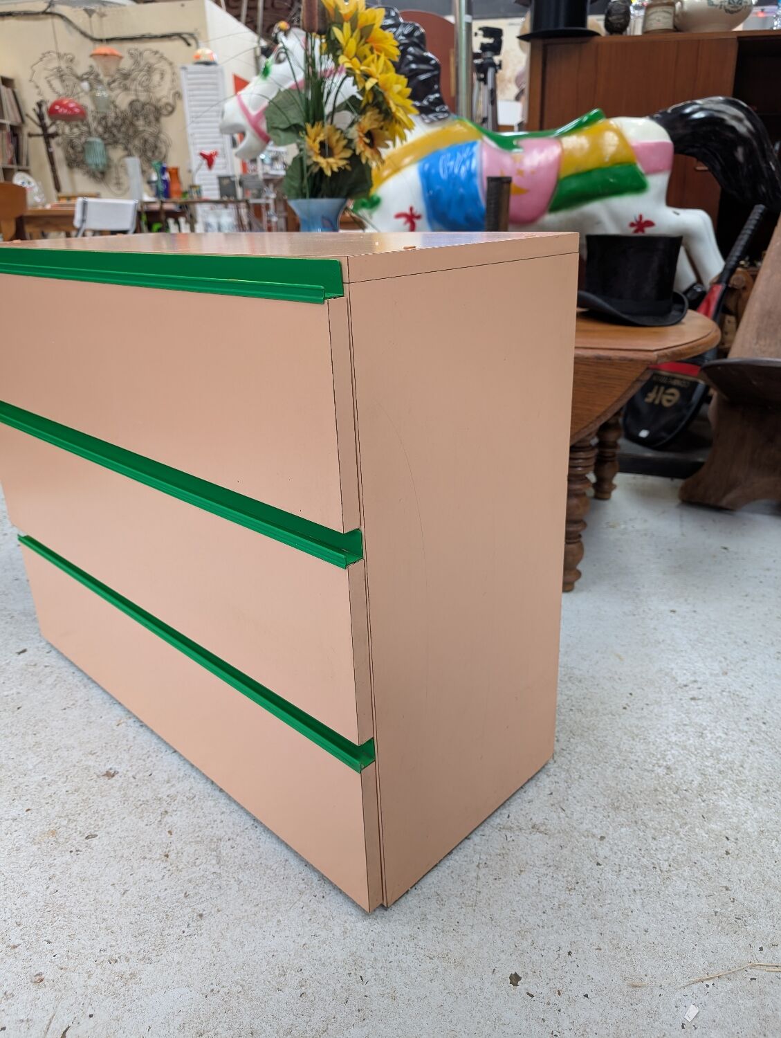Vintage pink chest of drawers